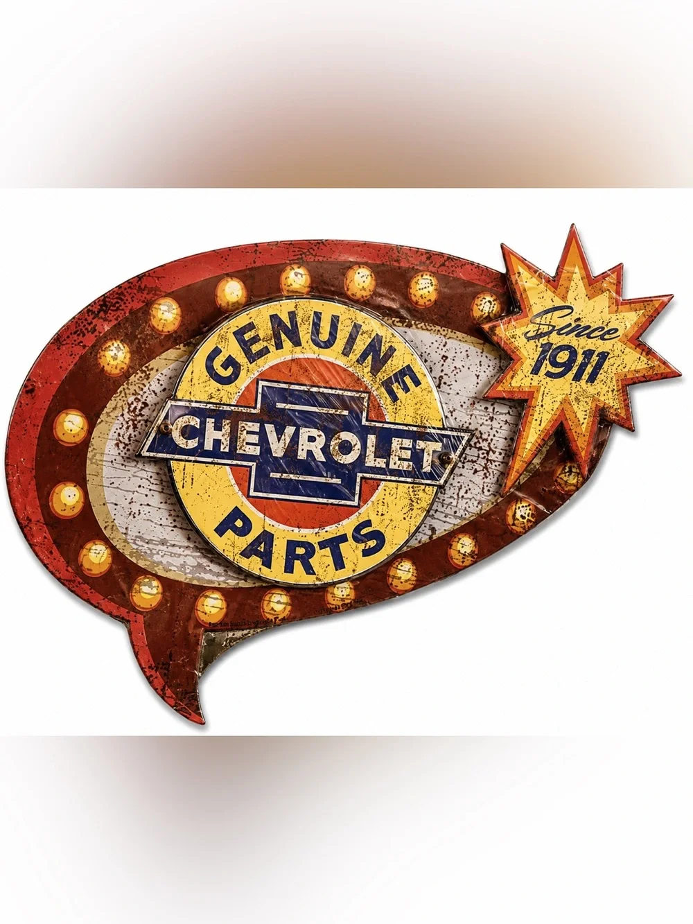 NEW Chevrolet Genuine Parts 3D Metal Sign